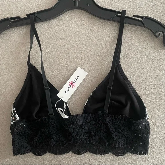 Cosabella Leopard Black Bralette Size Medium - Picture 3 of 6